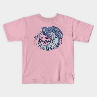 Blessed Be Moon Goddess Kids T-Shirt